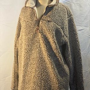 Sherpa half zip pullover